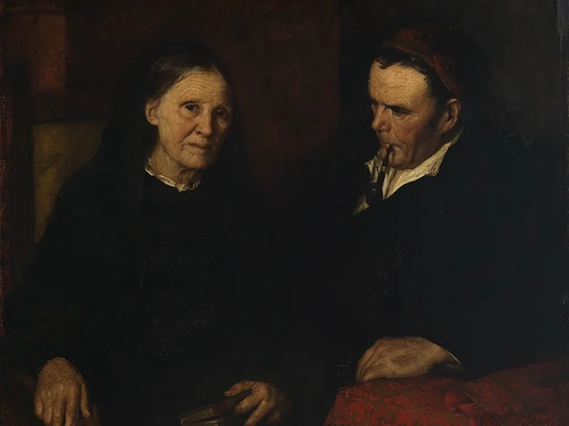 1846-Lorenz Vogel - I genitori dell'artista nel giorno del loro anniversario di matrimonio d'oro